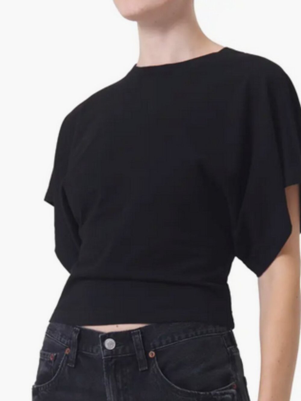 Agolde Britt Cotton Jersey T-Shirt Dolman Sleeve Size Medium